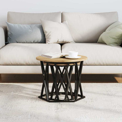 Tavolo laterale 2 pcs rovere artigianale 50 x 50 x 40 cm