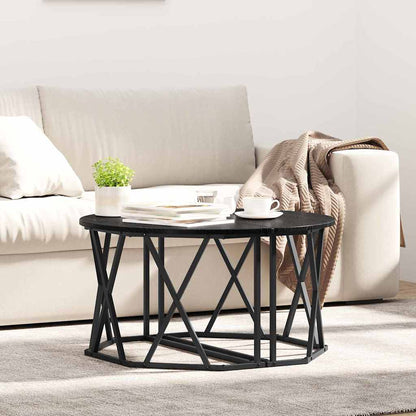 Tavolino da salotto Rovere nero 80 x 80 x 42 cm