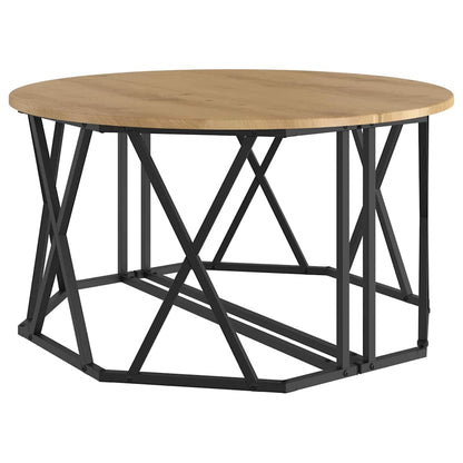 Tavolino da salotto rovere artigianale 80 x 80 x 42 cm