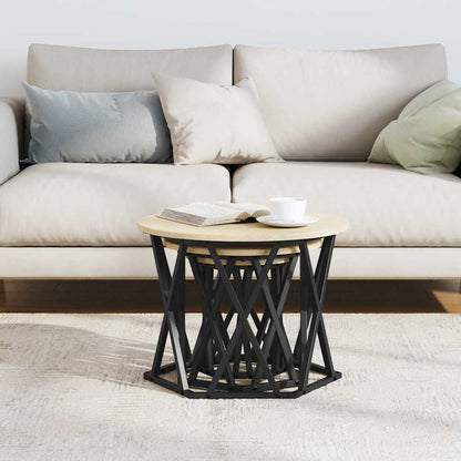 Tavolo Laterale Nesting 3 pcs rovere sonoma 53 x 53 x 40 cm