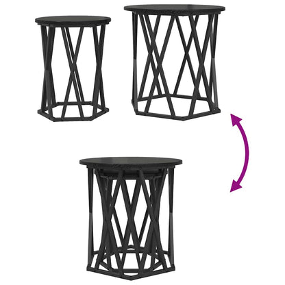 Tavolino da salotto 2 pcs Rovere nero 50 x 50 x 50 cm