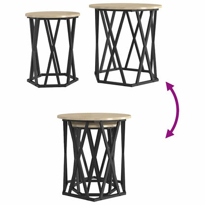 Tavolino da salotto 2 pcs rovere sonoma 50 x 50 x 50 cm