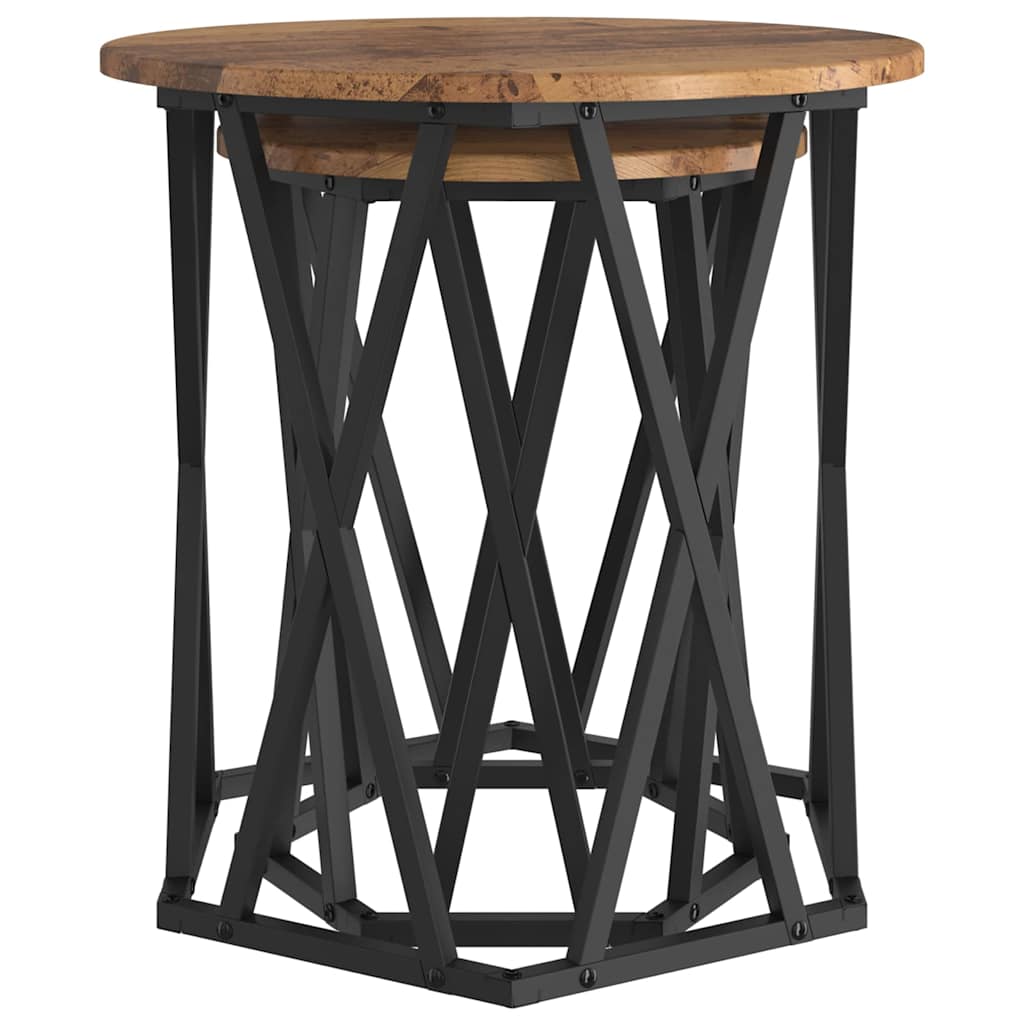 Tavolino da salotto 2 pcs Legno vecchio 50 x 50 x 50 cm