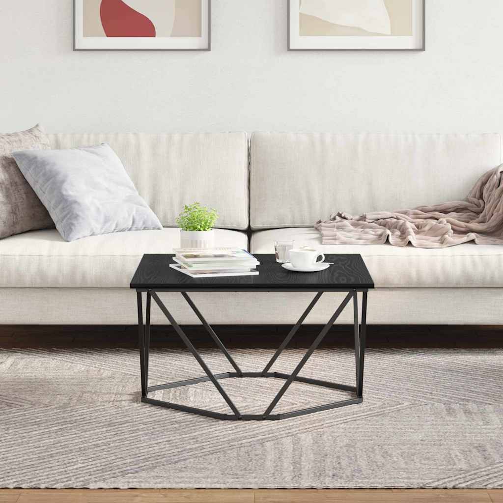 Tavolino da salotto Rovere Nero 80 x 80 x 45 cm