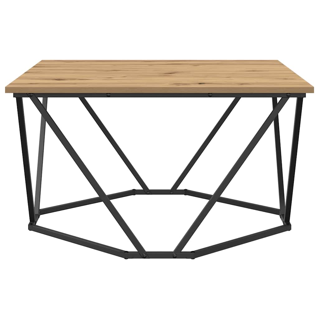 Tavolino da salotto Rovere artigianale 80 x 80 x 45 cm