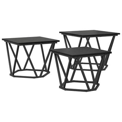 Tavolino da salotto 3 pcs Rovere Nero | homemem39