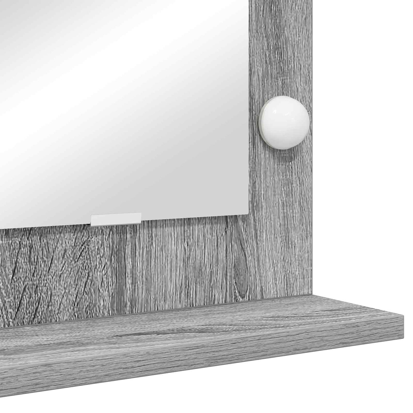 Specchio da Vanità Rettangolare Grigio Sonoma 60 x 55 x 18 cm