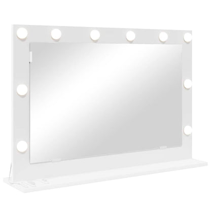 Specchio da Vanità Rettangolare Bianco 80 x 15 x 18 cm