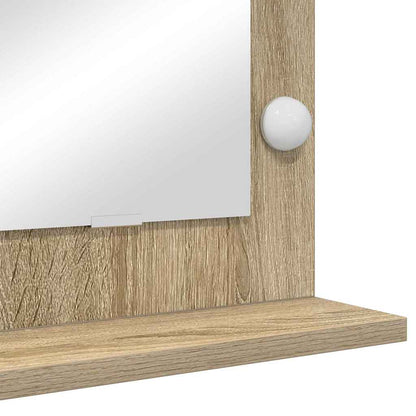 Specchio da Vanità Rettangolare Rovere Sonoma 80 x 55 x 18 cm | homemem39