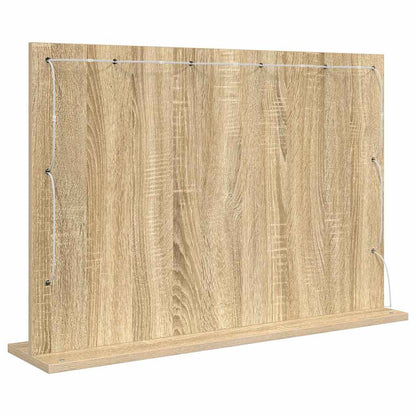 Specchio da Vanità Rettangolare Rovere Sonoma 80 x 55 x 18 cm | homemem39