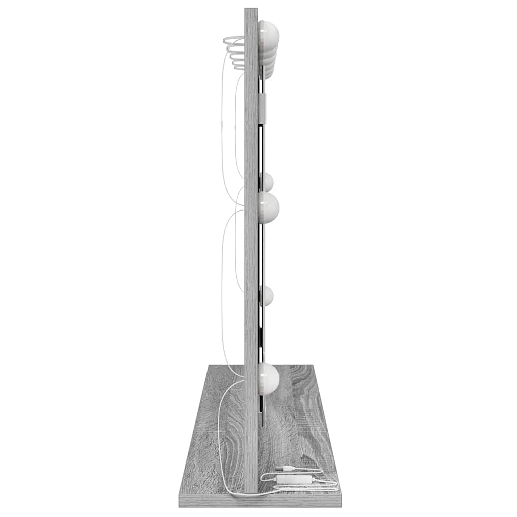 Specchio da Vanità Rettangolare Grigio Sonoma 80 x 55 x 18 cm | homemem39