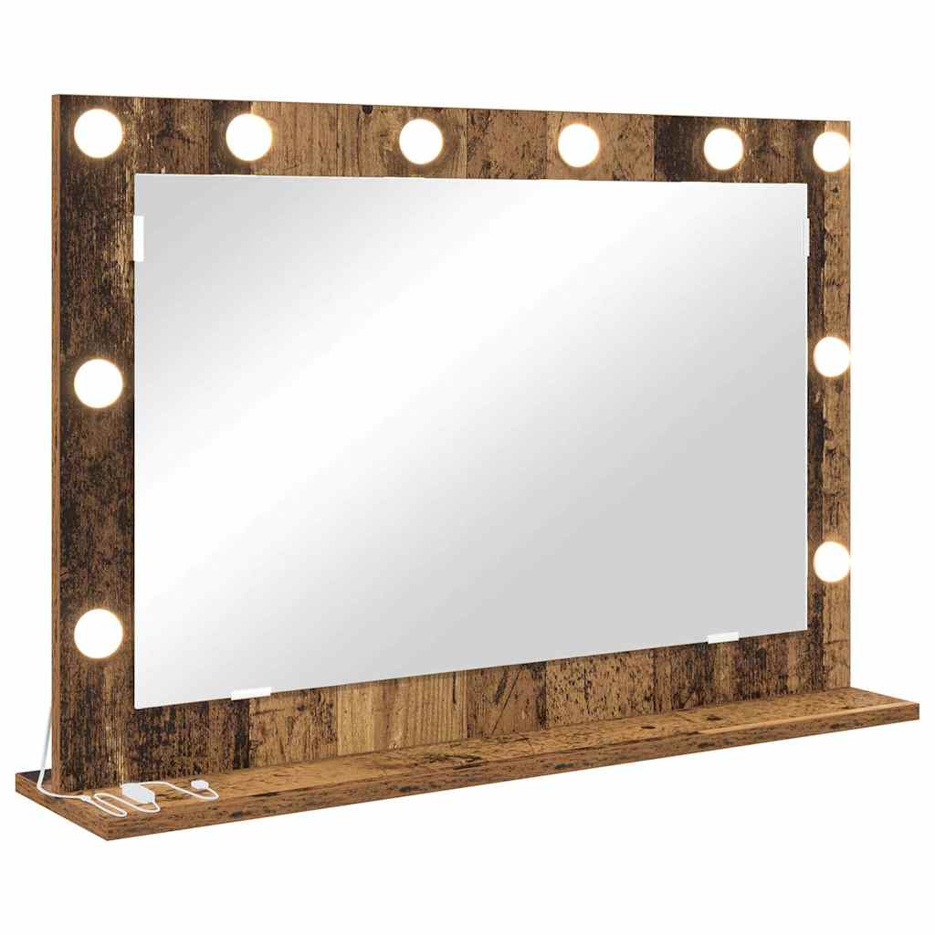 Specchio da Vanità Rettangolare Legno vecchio 80 x 55 x 18 cm
