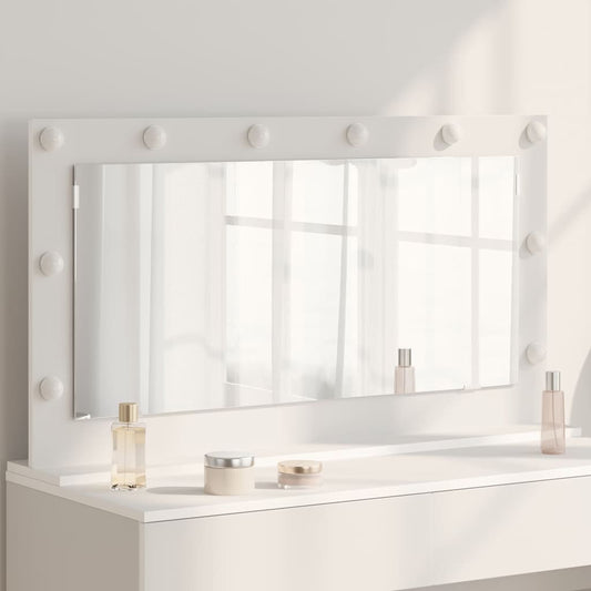 Specchio da Vanità Rettangolare Bianco 100 x 55 x 18 cm