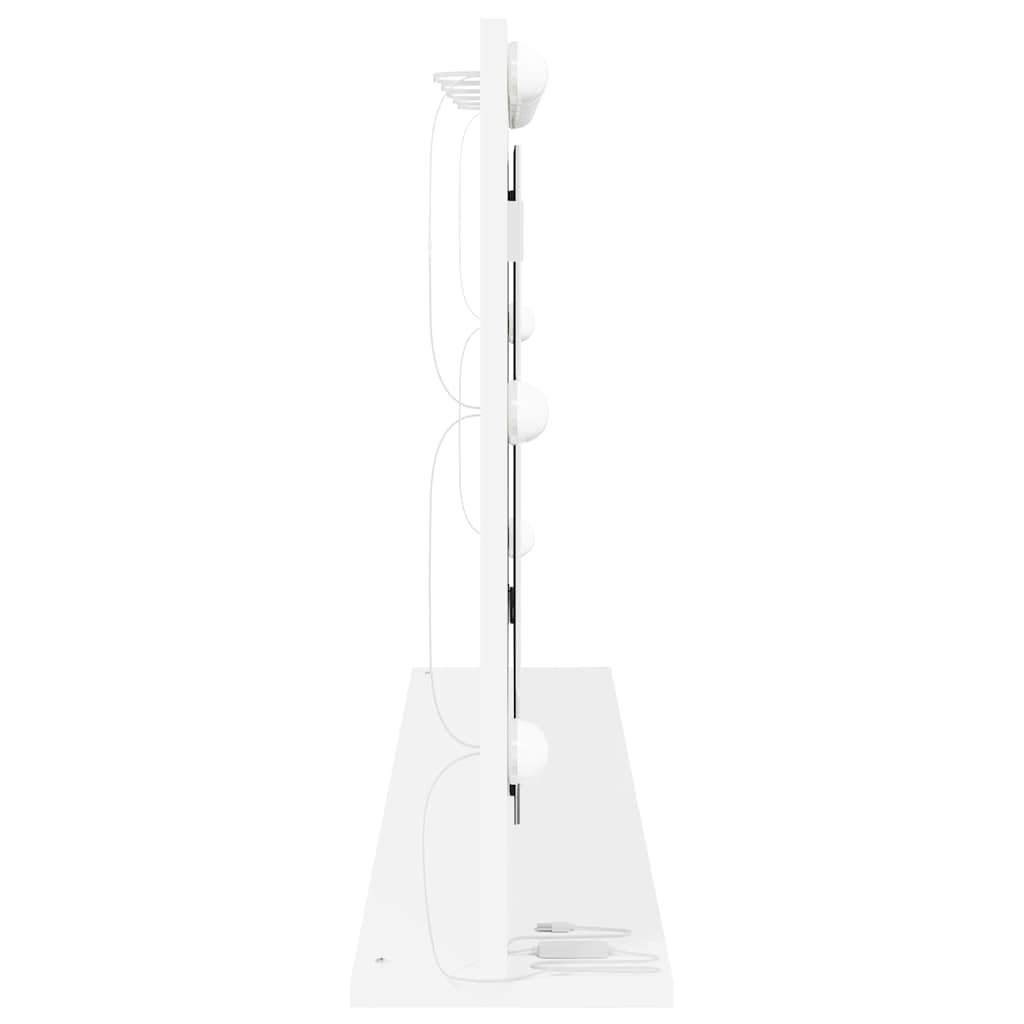 Specchio da Vanità Rettangolare Bianco 100 x 55 x 18 cm | homemem39