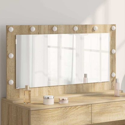 Specchio da Vanità Rettangolare Rovere Sonoma 100 x 55 x 18 cm | homemem39