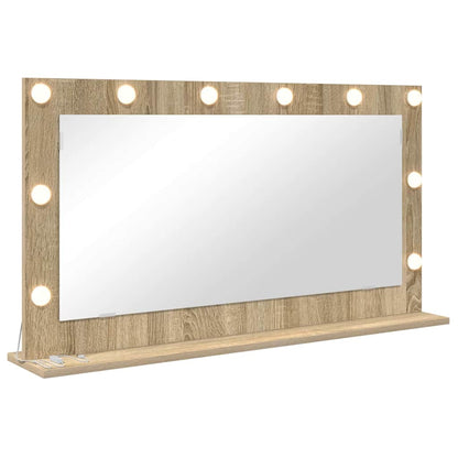 Specchio da Vanità Rettangolare Rovere Sonoma 100 x 55 x 18 cm | homemem39