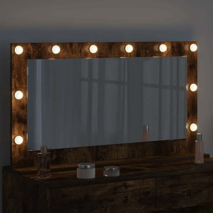 Specchio da Vanità Rettangolare Rovere fumé 100 x 55 x 18 cm