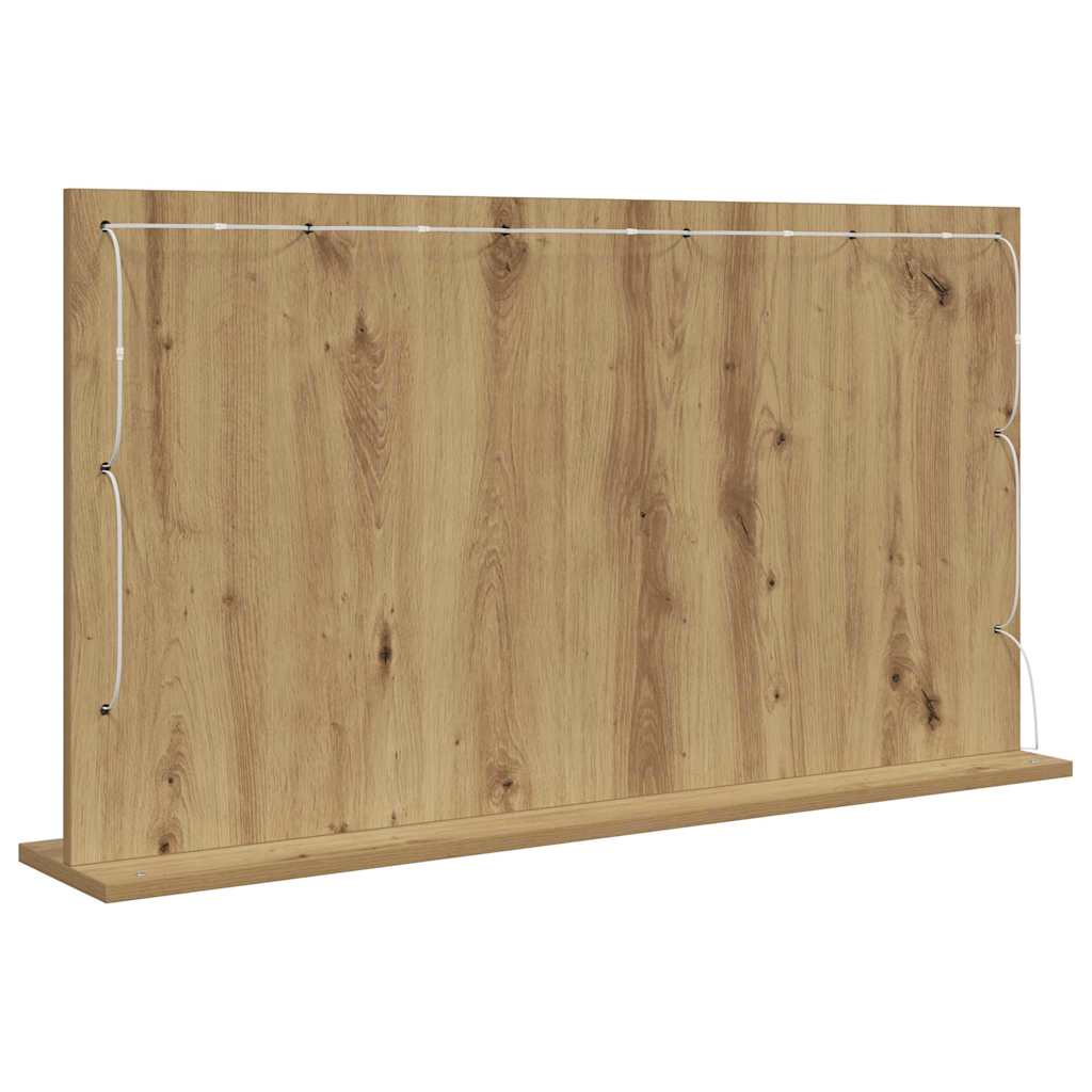 Specchio da Vanità Rovere artigianale 100 x 55 x 18 cm | homemem39