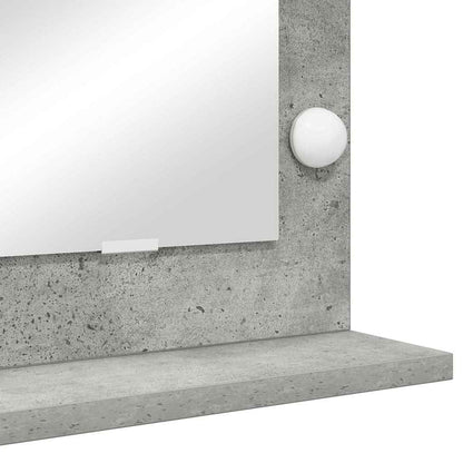 Specchio da Vanità Rettangolare Grigio cemento 60 x 45 x 18 cm | homemem39
