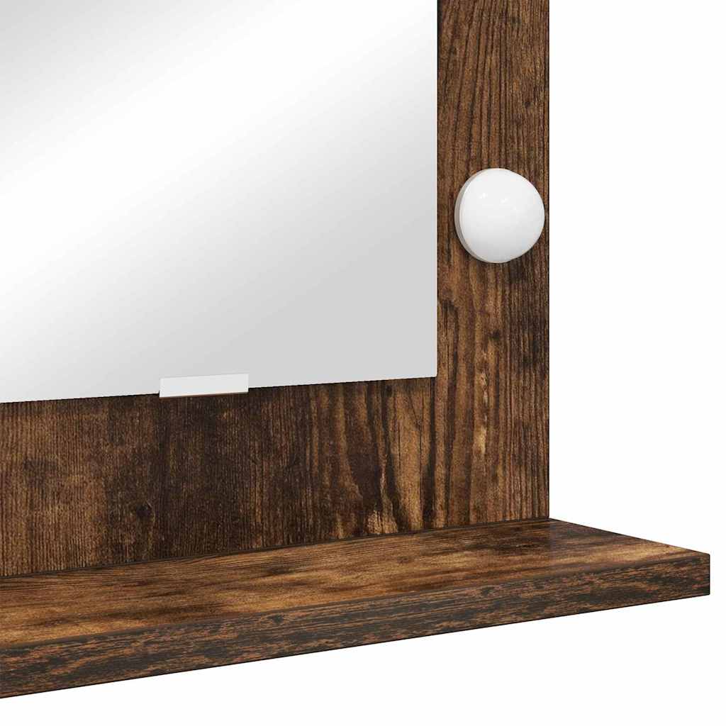 Specchio da Vanità Rettangolare Rovere fumé 60 x 45 x 18 cm | homemem39