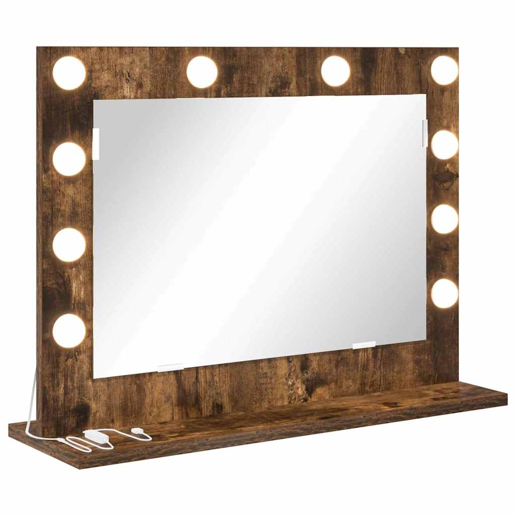 Specchio da Vanità Rettangolare Rovere fumé 60 x 45 x 18 cm | homemem39