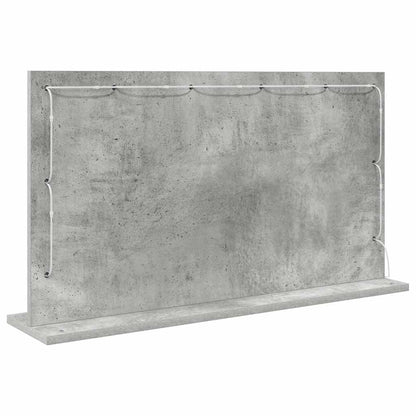Specchio da Vanità Rettangolare Grigio cemento 80 x 45 x 18 cm