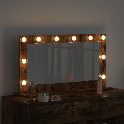 Specchio da Vanità Rettangolare Rovere fumé 80 x 45 x 18 cm | homemem39