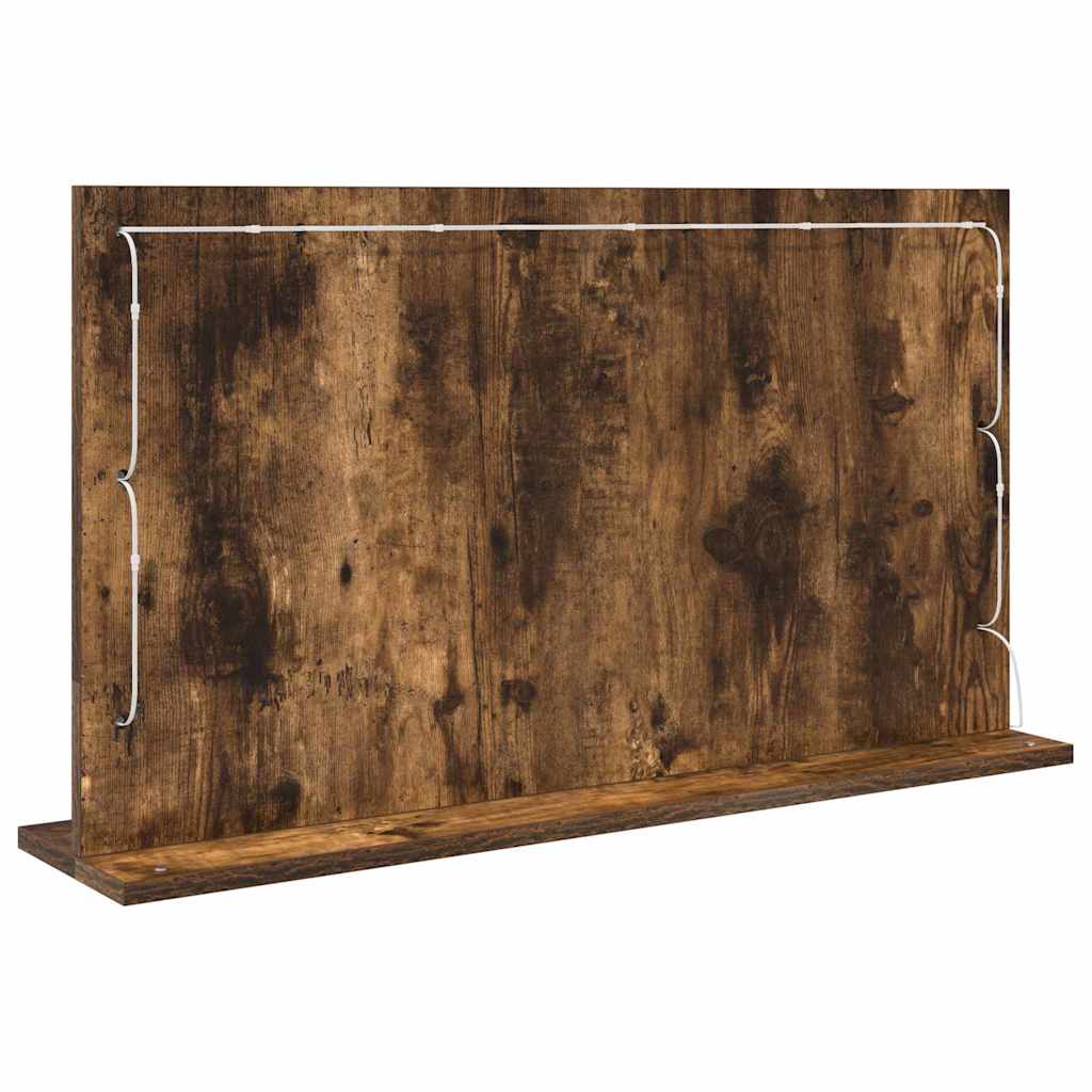 Specchio da Vanità Rettangolare Rovere fumé 80 x 45 x 18 cm | homemem39