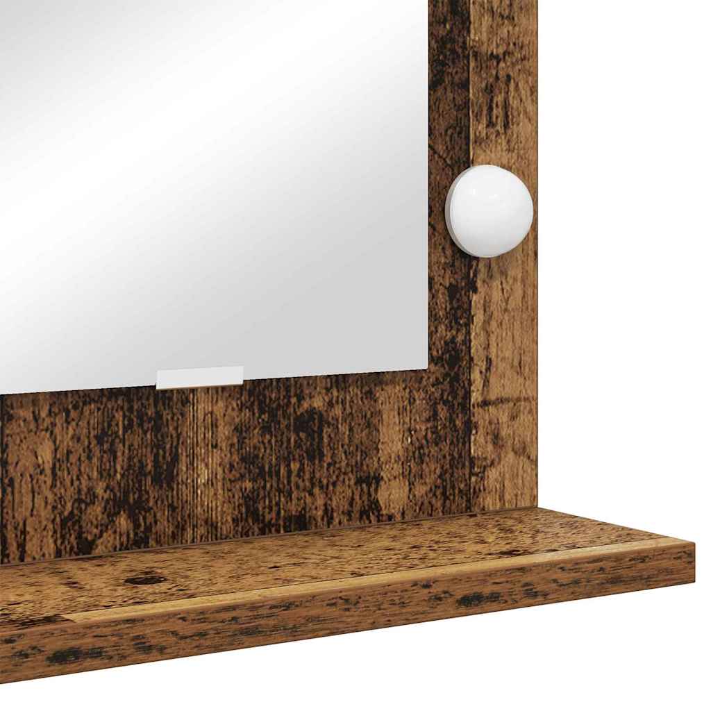 Specchio da Vanità Rettangolare Legno vecchio 80 x 45 x 18 cm