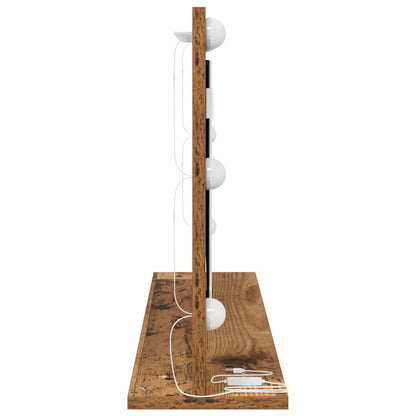 Specchio da Vanità Rettangolare Legno vecchio 80 x 45 x 18 cm
