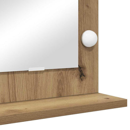 Specchio da Vanità Rovere artigianale 80 x 45 x 18 cm | homemem39