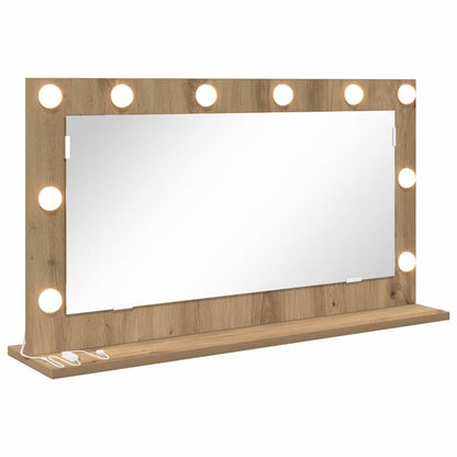 Specchio da Vanità Rovere artigianale 80 x 45 x 18 cm | homemem39