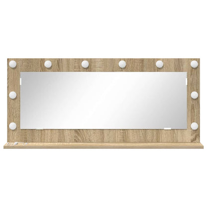 Specchio da Vanità Rettangolare Rovere Sonoma 100 x 45 x 18 cm