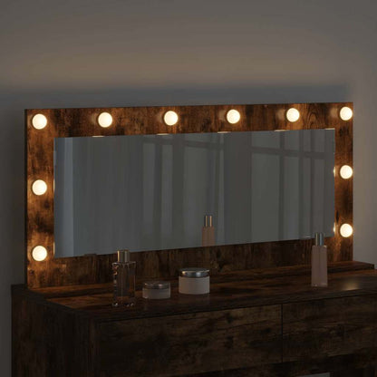 Specchio da Vanità Rettangolare Rovere fumé 100 x 45 x 18 cm | homemem39