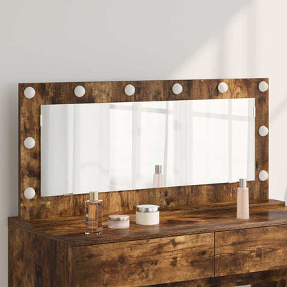 Specchio da Vanità Rettangolare Rovere fumé 100 x 45 x 18 cm