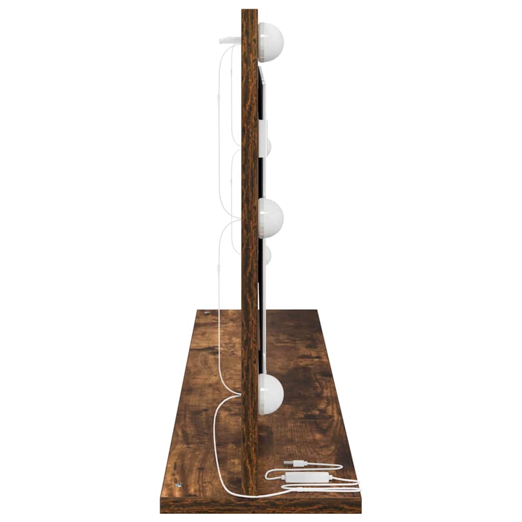 Specchio da Vanità Rettangolare Rovere fumé 100 x 45 x 18 cm | homemem39