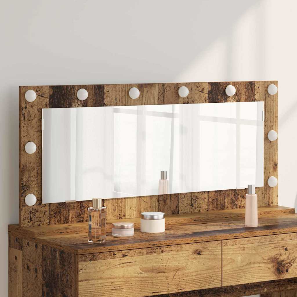 Specchio da Vanità Rettangolare Legno vecchio 100 x 45 x 18 cm