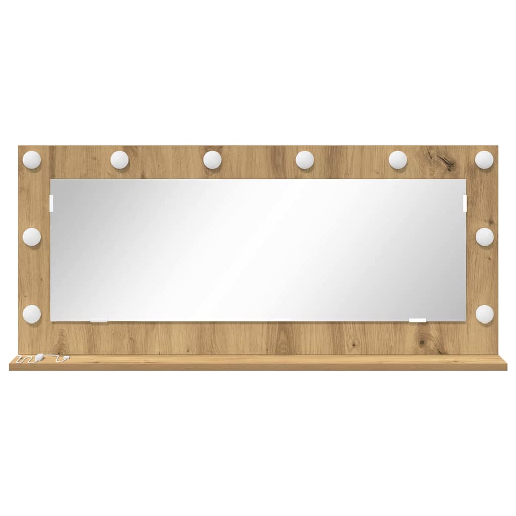 Specchio da Vanità Rovere artigianale 100 x 45 x 18 cm | homemem39