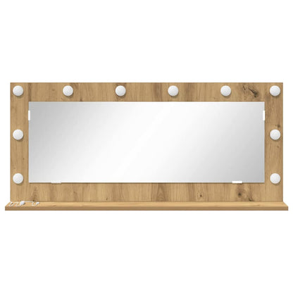 Specchio da Vanità Rovere artigianale 100 x 45 x 18 cm | homemem39