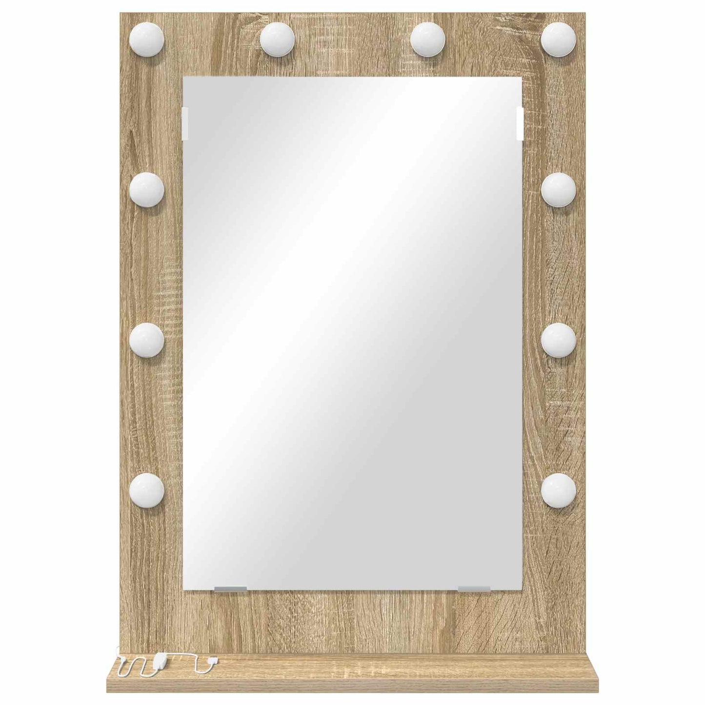 Specchio da Vanità Rettangolare Rovere Sonoma 70 x 50 x 18 cm | homemem39