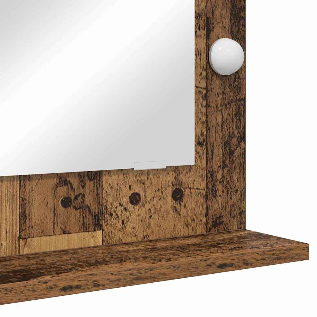 Specchio da Vanità Rettangolare Rovere fumé 70 x 50 x 18 cm | homemem39