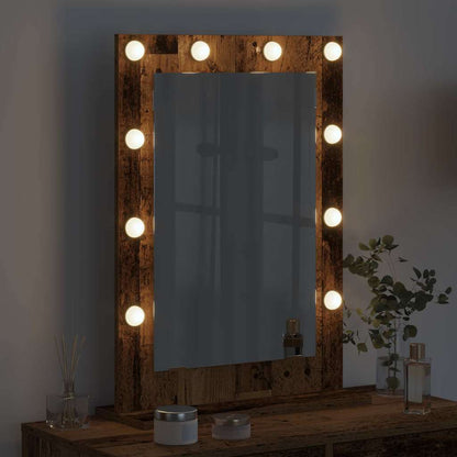 Specchio da Vanità Rettangolare Rovere fumé 70 x 50 x 18 cm | homemem39