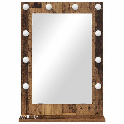 Specchio da Vanità Rettangolare Rovere fumé 70 x 50 x 18 cm | homemem39