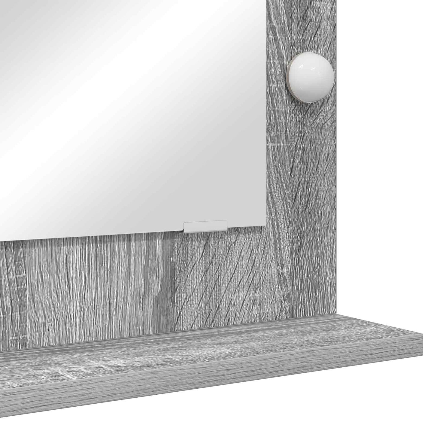 Specchio da Vanità Rettangolare Grigio Sonoma 70 x 50 x 18 cm