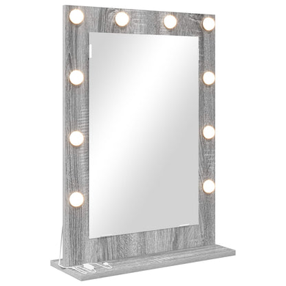 Specchio da Vanità Rettangolare Grigio Sonoma 70 x 50 x 18 cm