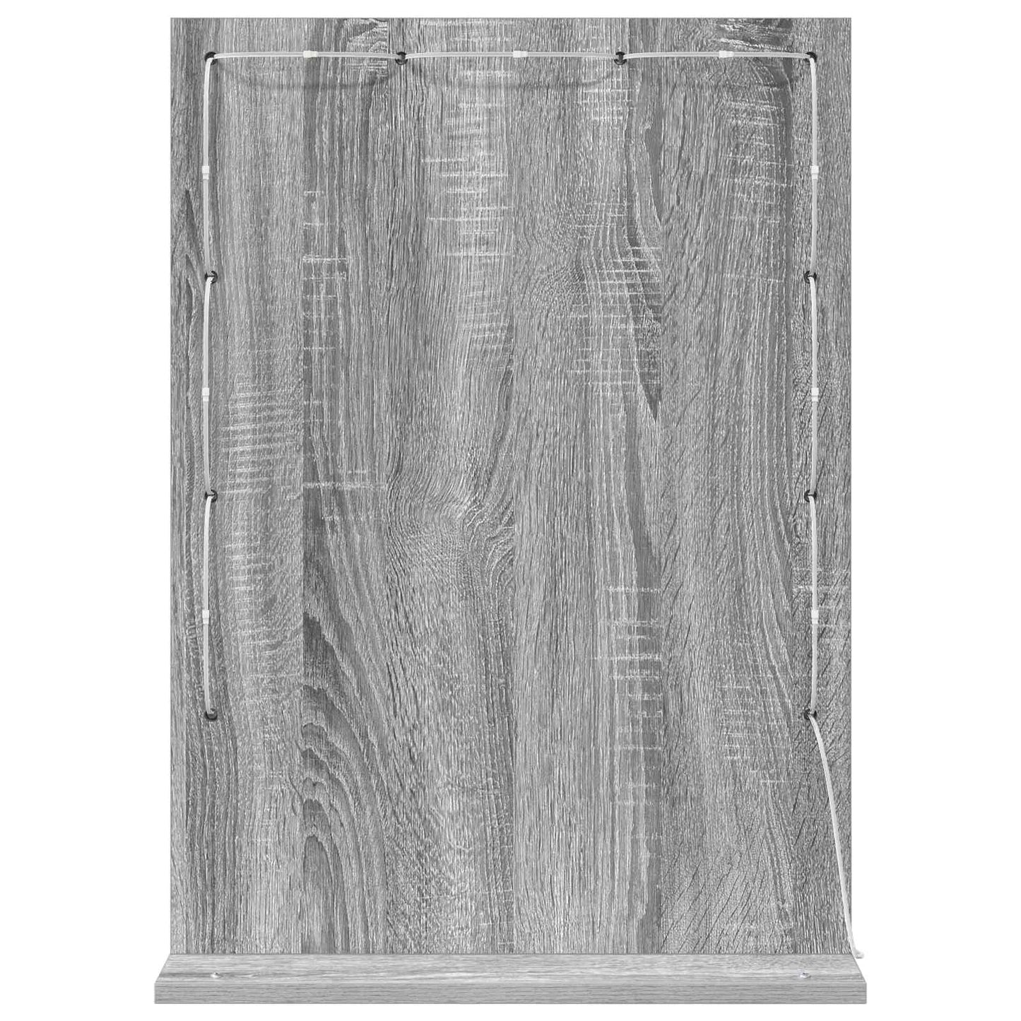 Specchio da Vanità Rettangolare Grigio Sonoma 70 x 50 x 18 cm