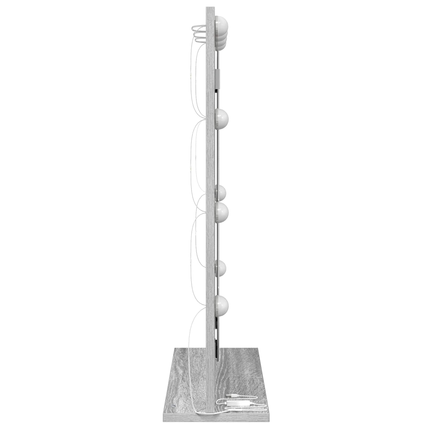 Specchio da Vanità Rettangolare Grigio Sonoma 70 x 50 x 18 cm