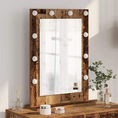 Specchio da Vanità Rettangolare Legno vecchio 70 x 50 x 18 cm