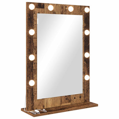 Specchio da Vanità Rettangolare Legno vecchio 70 x 50 x 18 cm