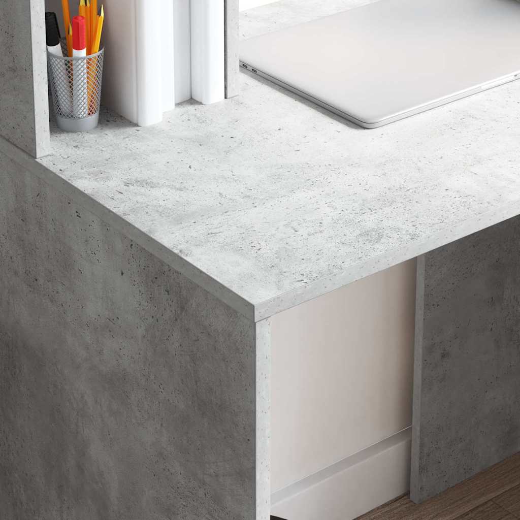 Scrivania Grigio cemento 91 x 50 x 149 cm Legno multistrato | homemem39